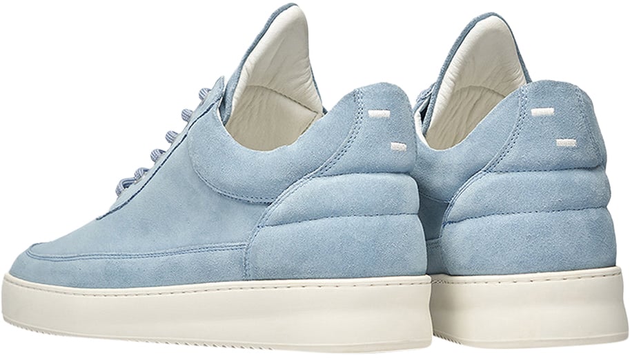 Filling Pieces Low Top Organic Suede Sky Blauw