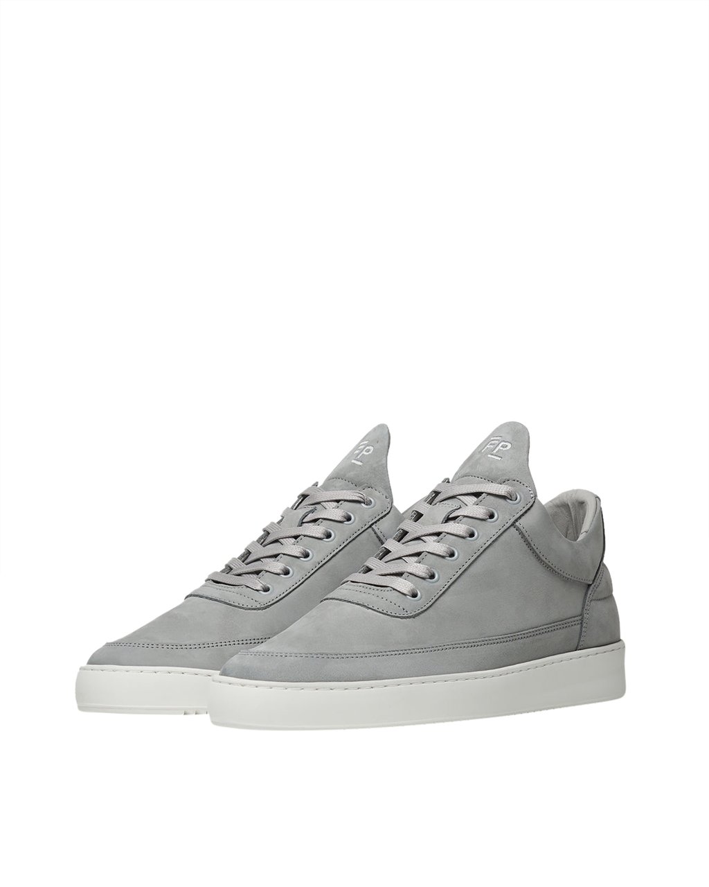 Filling Pieces Low Top Ripple Nubuck Cement Grey Grijs