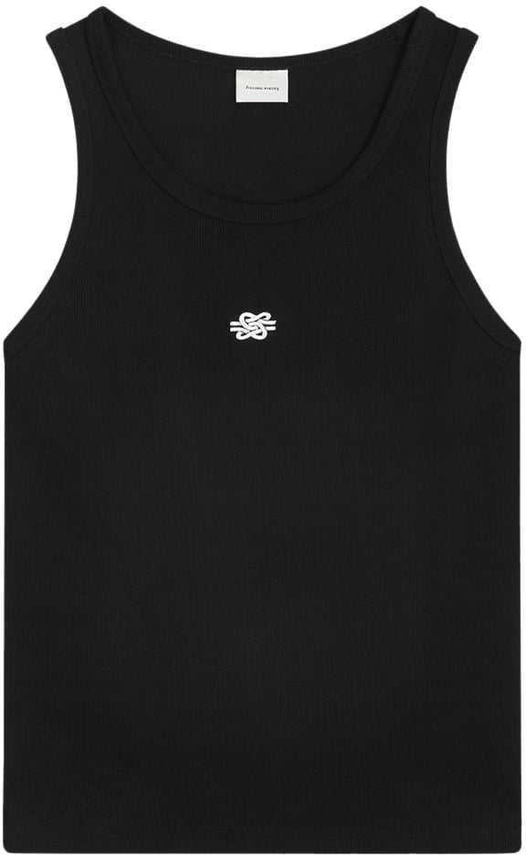 Filling Pieces Tank Top Knot Black / White Wit