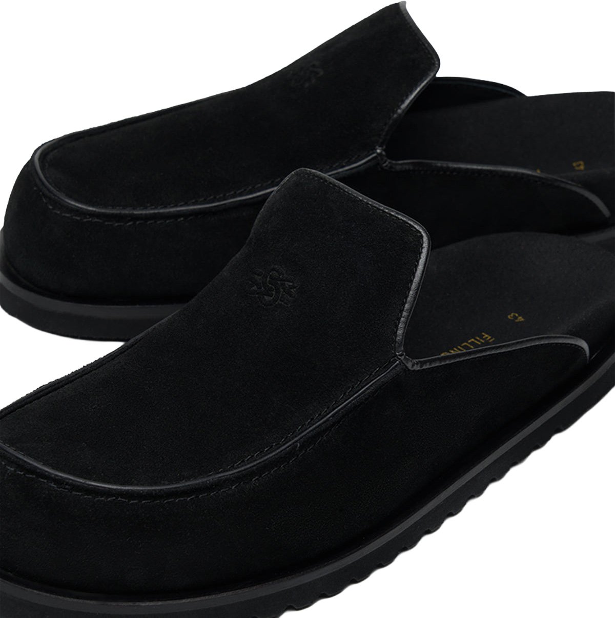 Filling Pieces Clog Suede Black Zwart