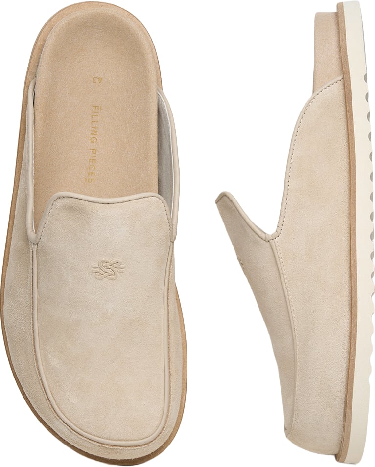 Filling Pieces Clog Suede Beige Beige