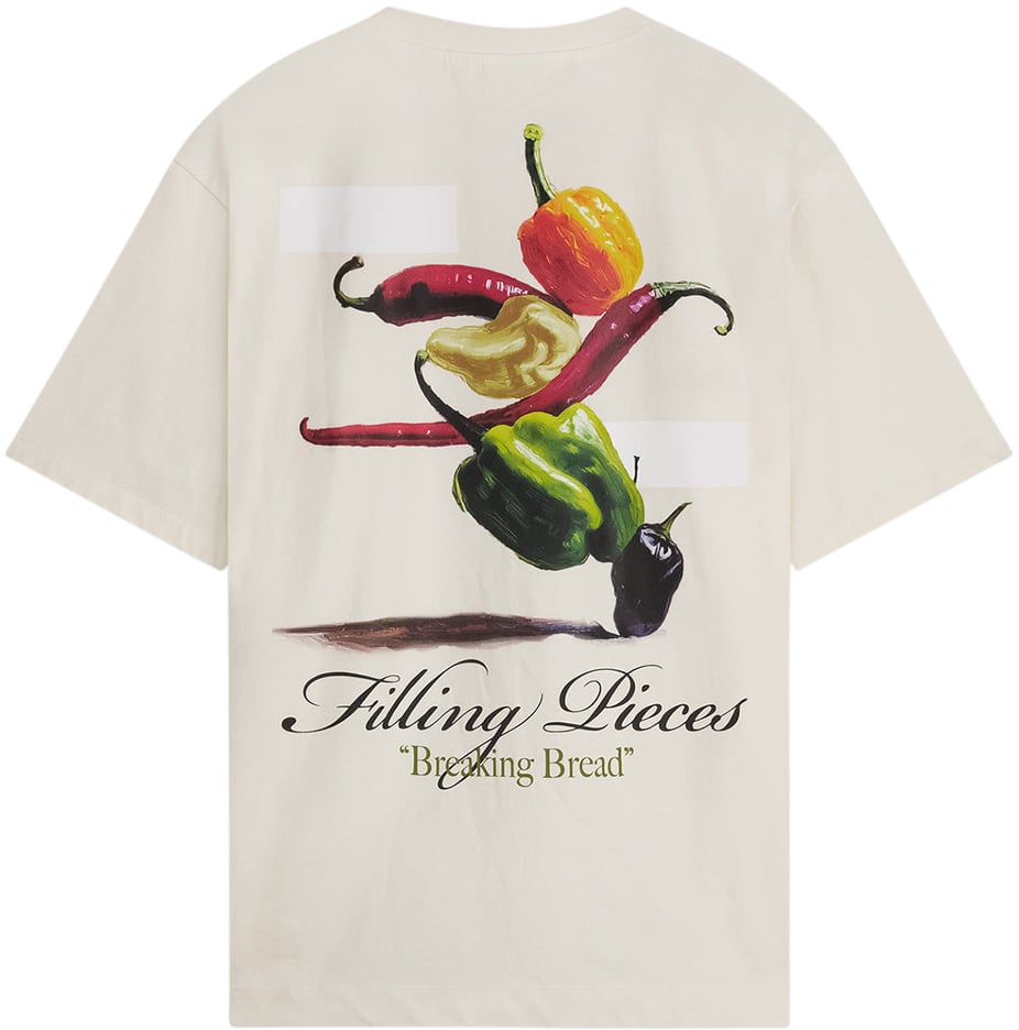 Filling Pieces T-shirt Pepper Antique White Wit