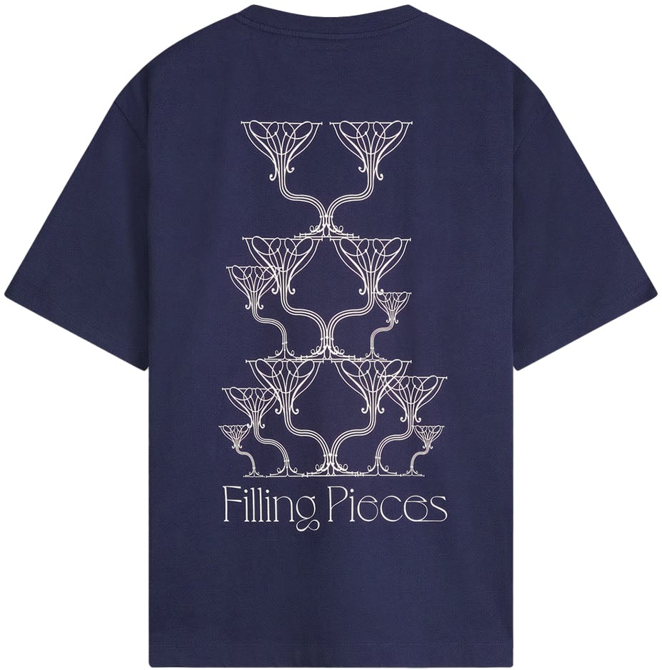 Filling Pieces T-shirt Champagne Maritime Blue Blauw