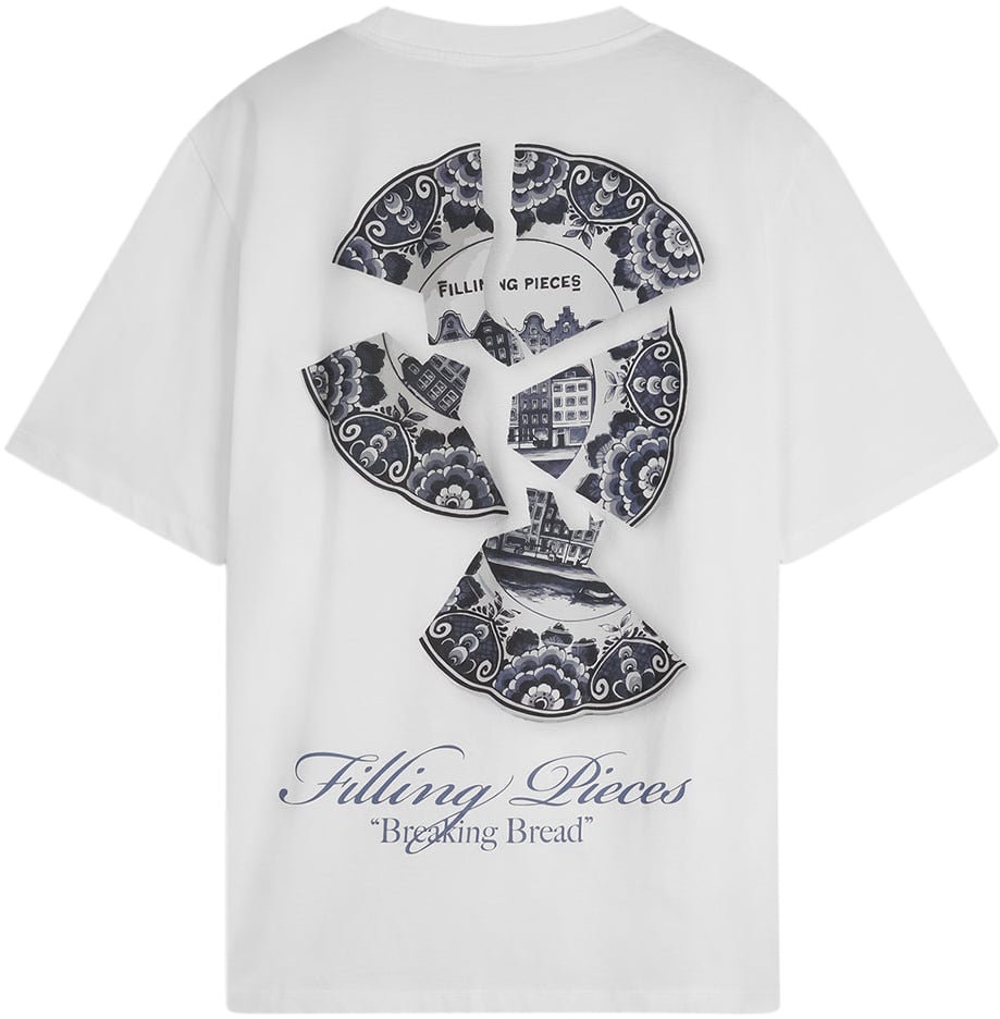 Filling Pieces T-shirt Broken Plate White Wit