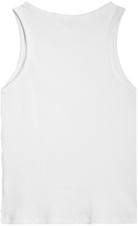 Filling Pieces Tank Top Ribbed White Wit
