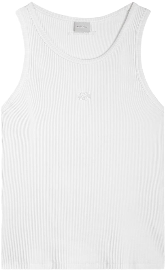 Filling Pieces Tank Top Ribbed White Wit