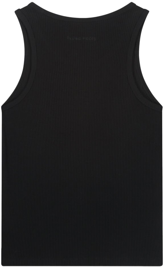 Filling Pieces Tank Top Ribbed Black Zwart
