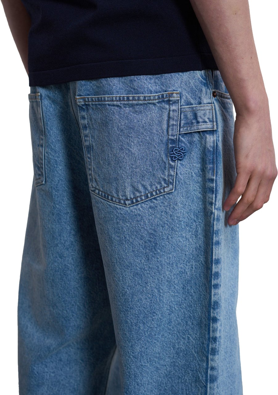 Filling Pieces Denim Pants Skyway Blauw