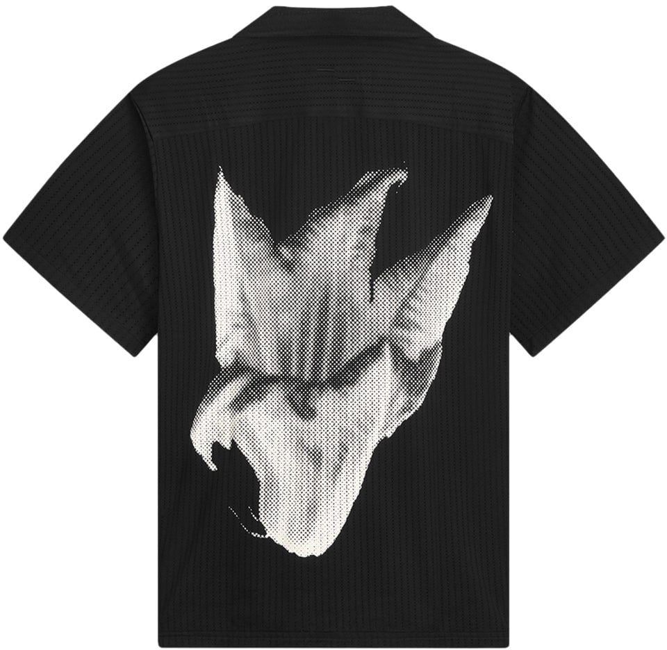Filling Pieces Resort Shirt Mesh Black Zwart