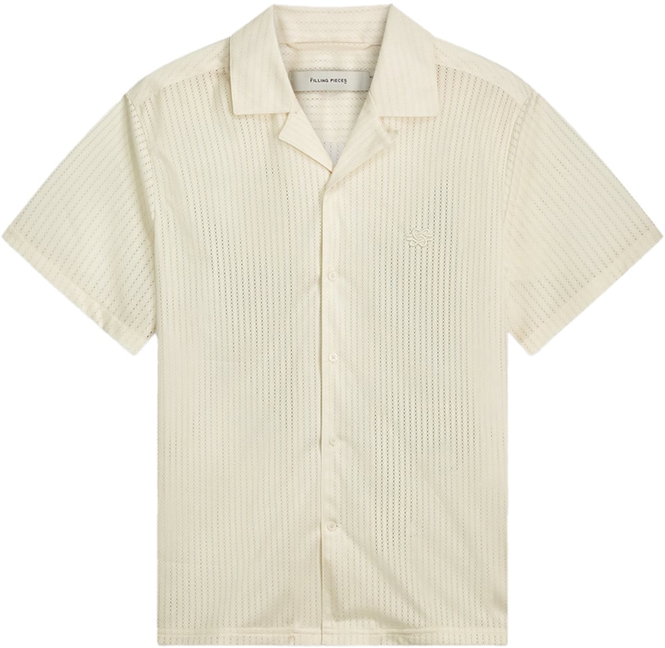 Filling Pieces Resort Shirt Mesh Antique White Wit
