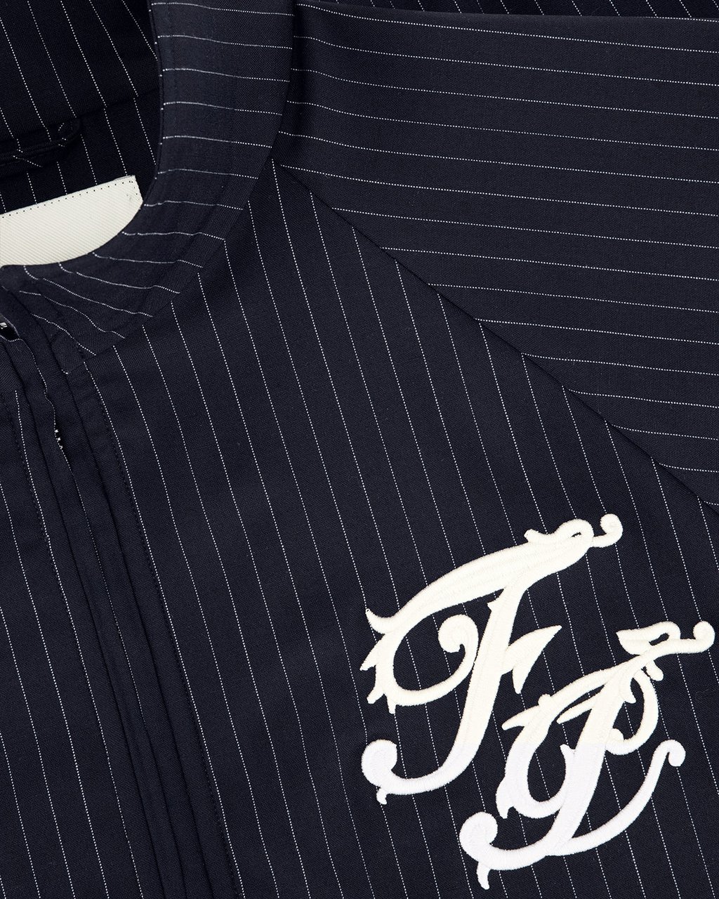 Filling Pieces Track Jacket Pinstripe Blue Blauw