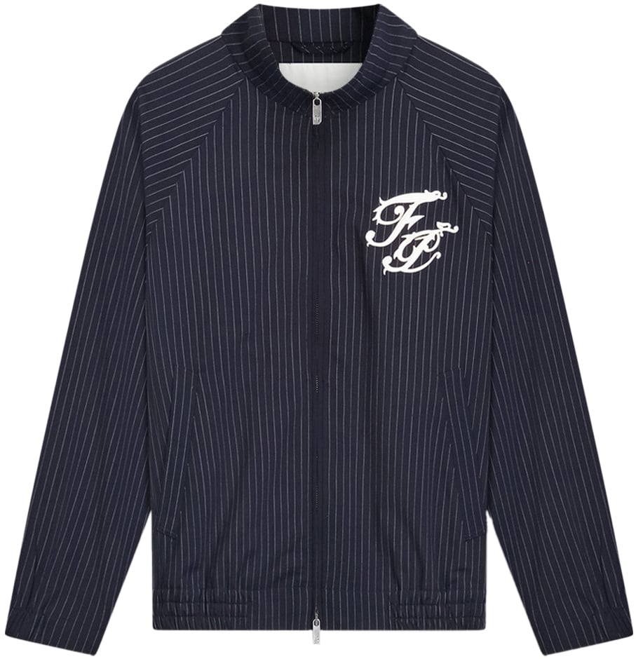 Filling Pieces Track Jacket Pinstripe Blue Blauw