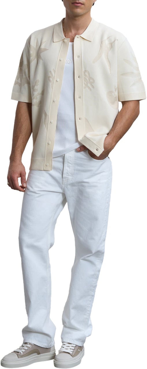 Filling Pieces Knit Shirt Breaking Bread Antique White Wit