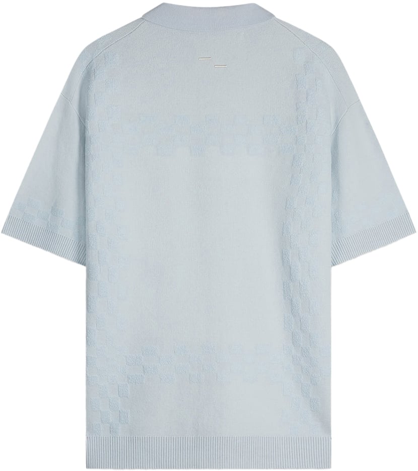 Filling Pieces Knit Resort Shirt Skyway Blauw