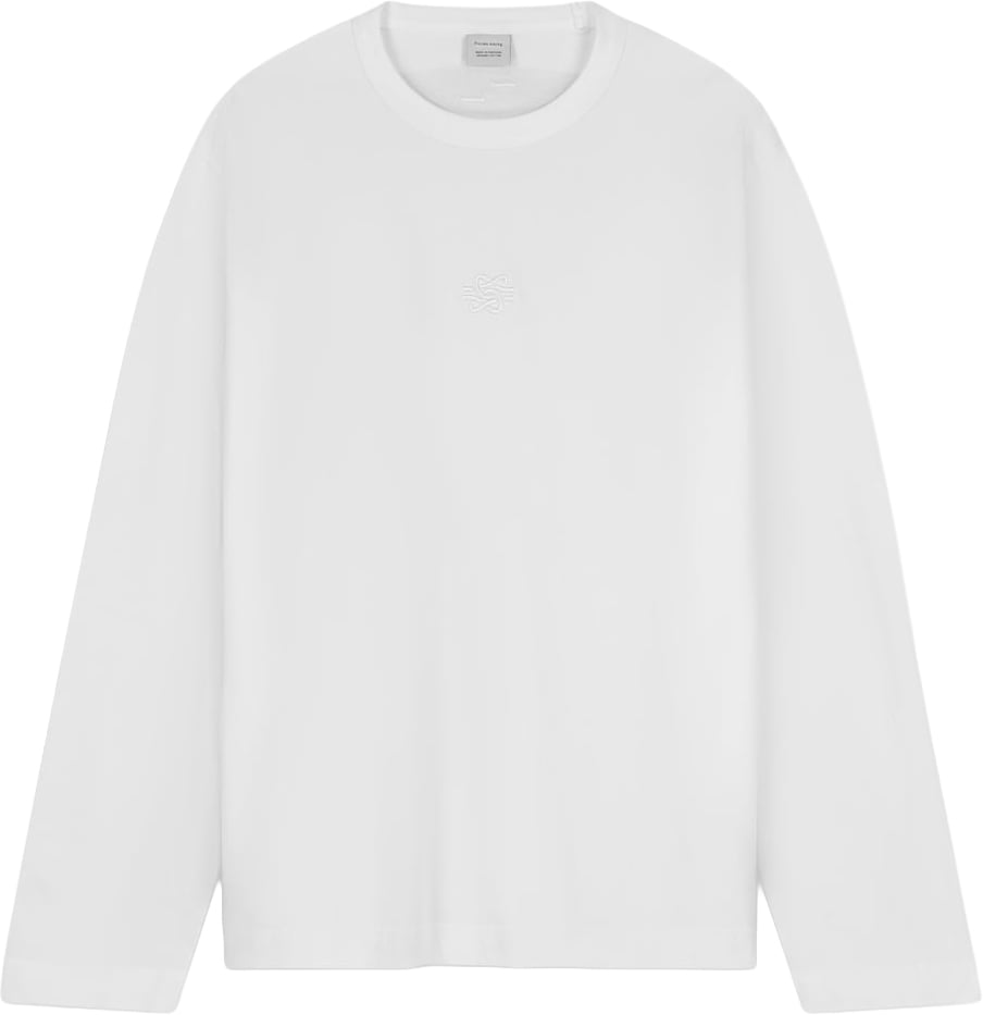Filling Pieces Longsleeve Boxy Embroidered White Wit