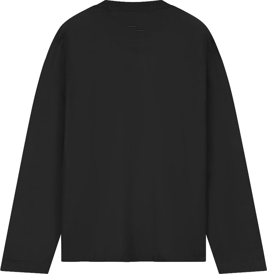 Filling Pieces Longsleeve Boxy Embroidered Black Zwart