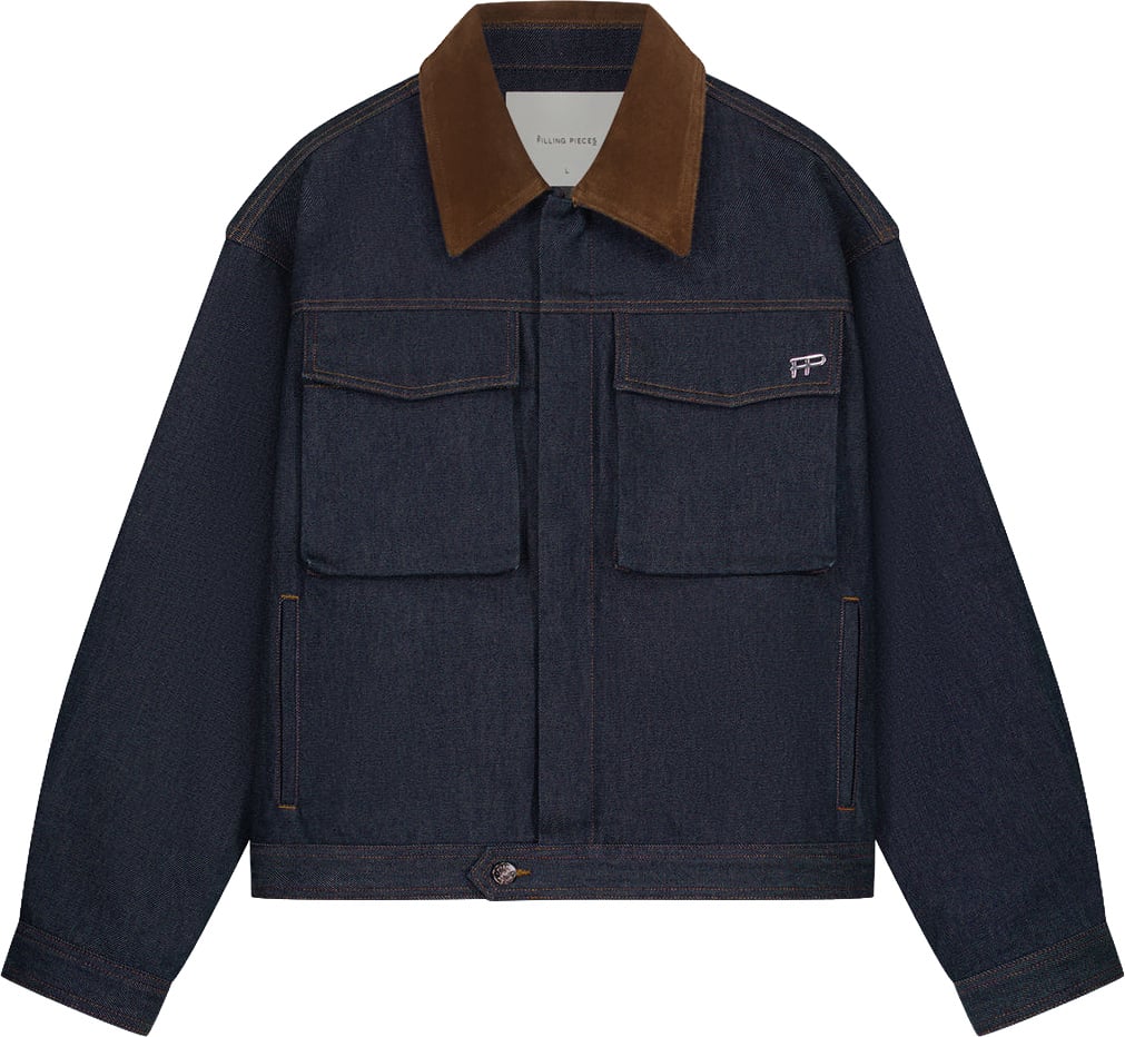 Filling Pieces Denim Jacket Raw Indigo Blauw