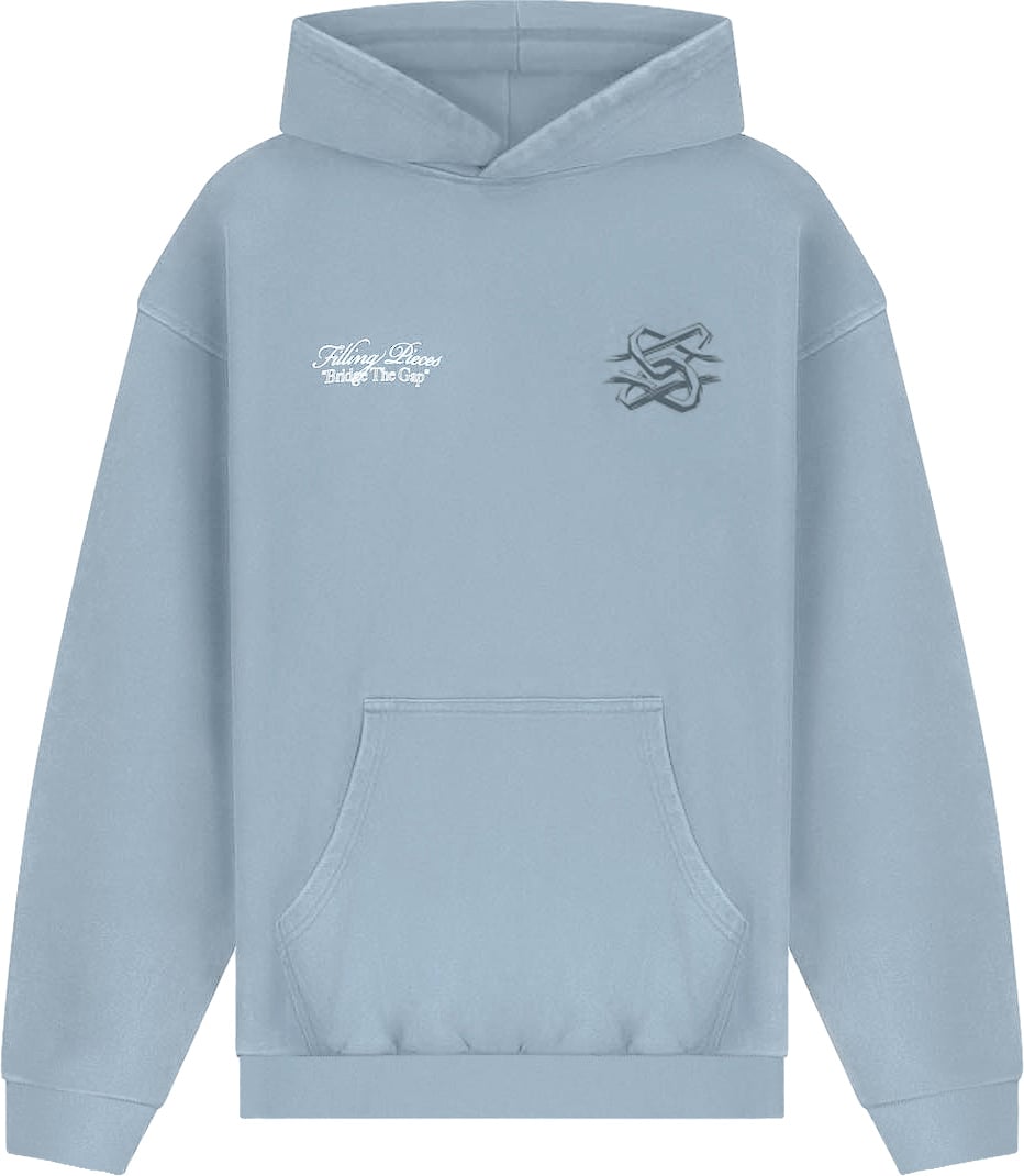 Filling Pieces Hoodie Boxy Bridge the Gap Celestial Blue Blauw