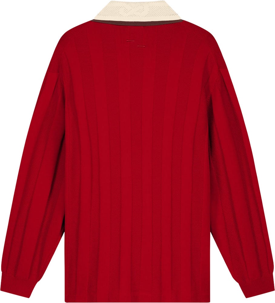 Filling Pieces Knit Football Jersey Scarlet Red Rood
