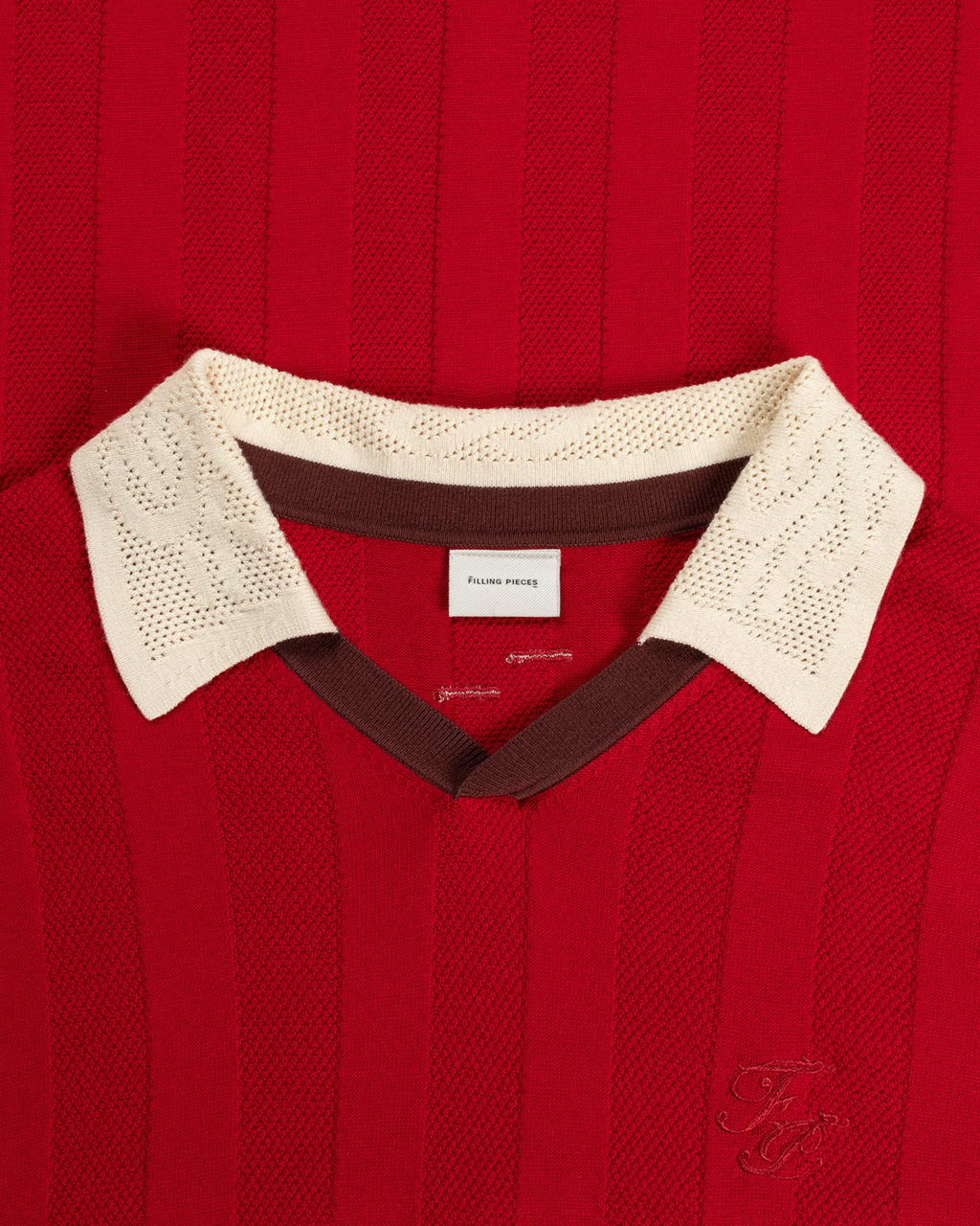Filling Pieces Knit Football Jersey Scarlet Red Rood