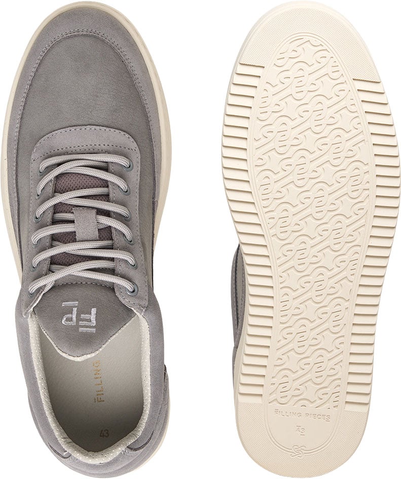 Filling Pieces Low Top Suede Grain Grey Grijs