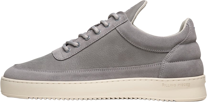 Filling Pieces Low Top Suede Grain Grey Grijs