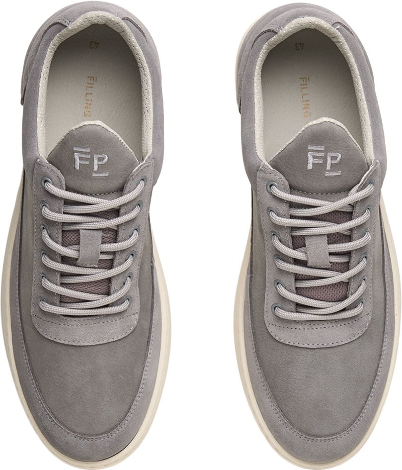 Filling Pieces Low Top Suede Grain Grey Grijs