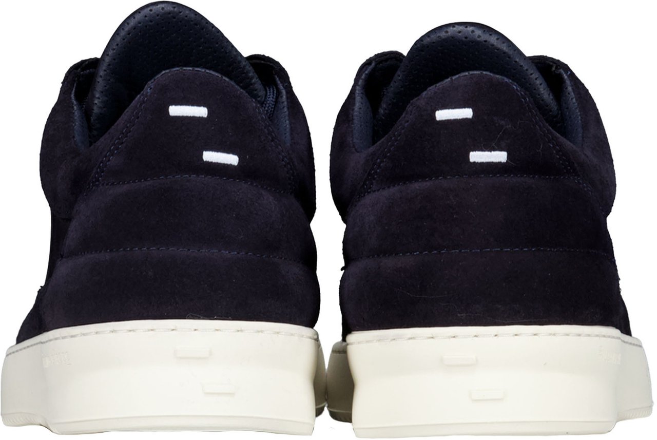 Filling Pieces 122610300353 Sneakers Donkerblauw Low Top Suede Grain Blauw