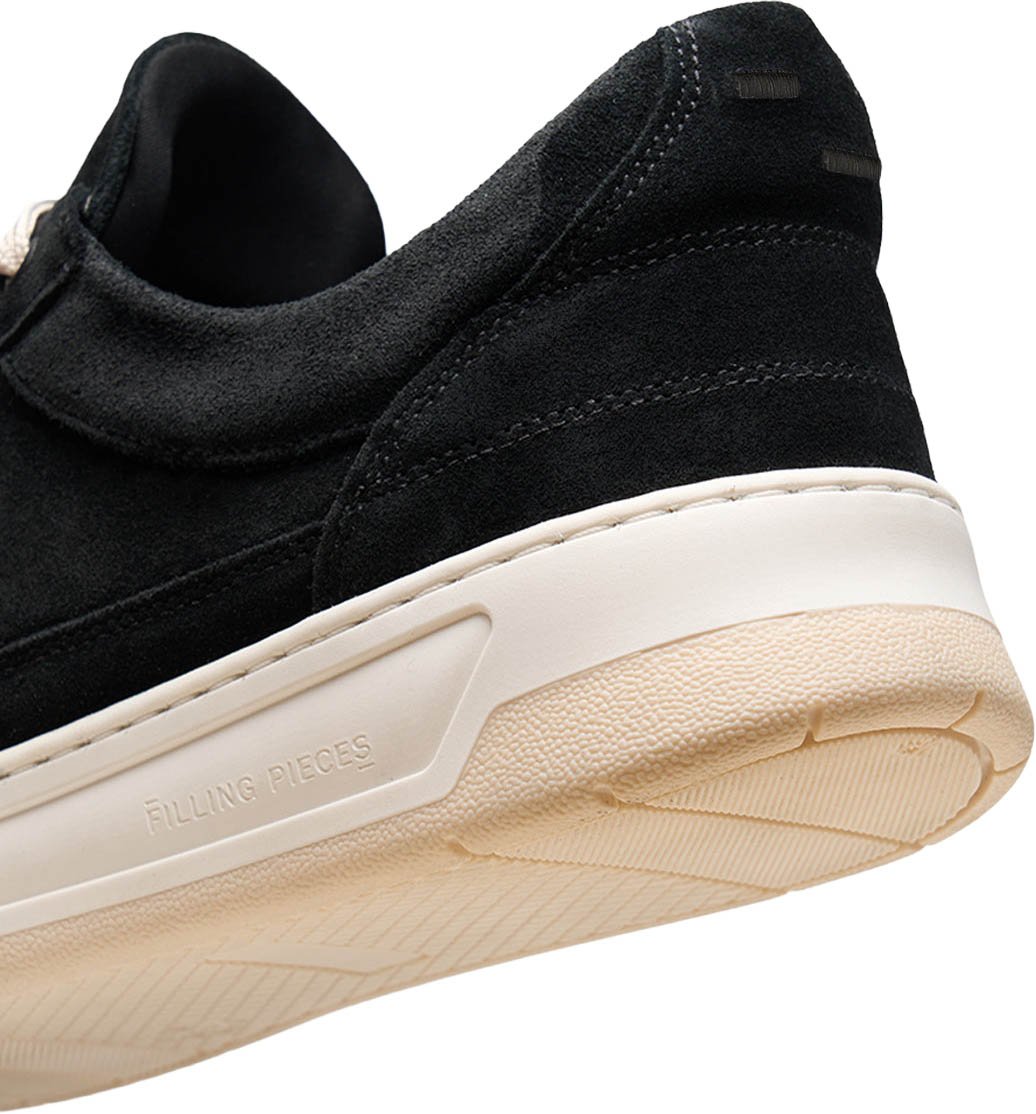 Filling Pieces Low Vise Suede Black Zwart