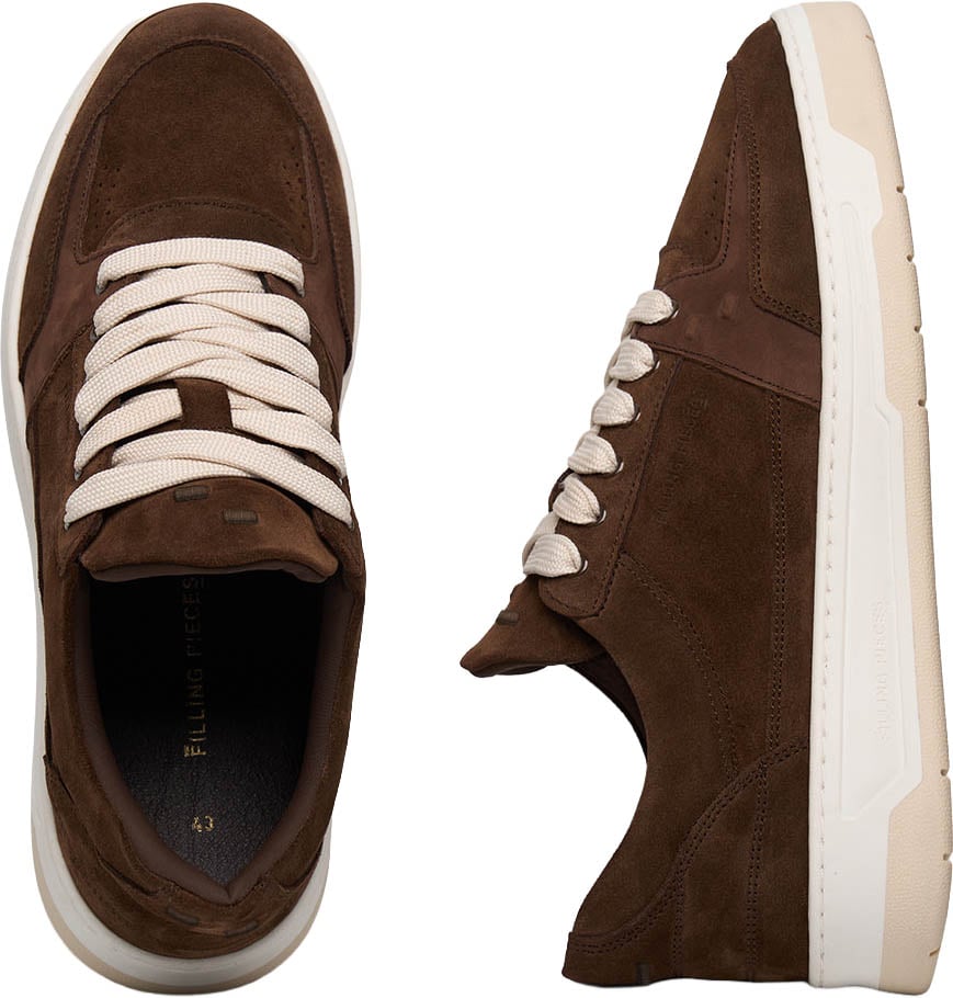 Filling Pieces Low Vise Suede Chocolate Bruin