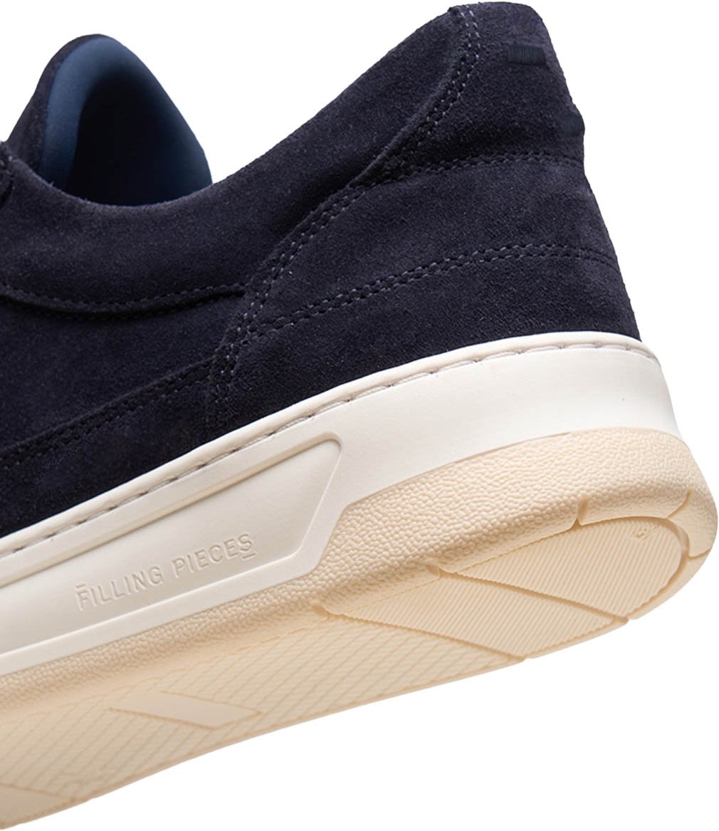 Filling Pieces Low Vise Suede Navy Blauw