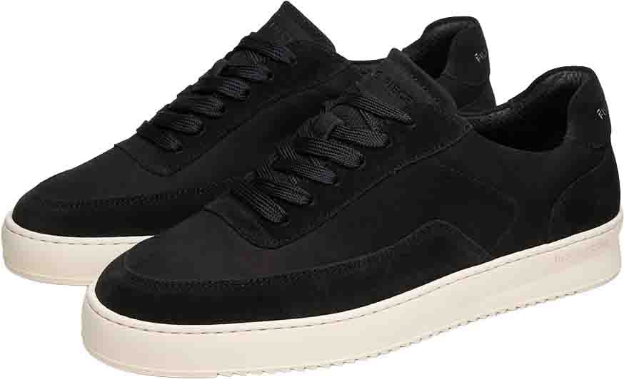 Filling Pieces Mondo Suede Grain Black Zwart