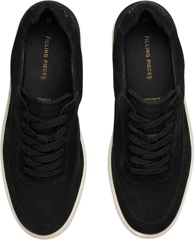 Filling Pieces Mondo Suede Grain Black Zwart