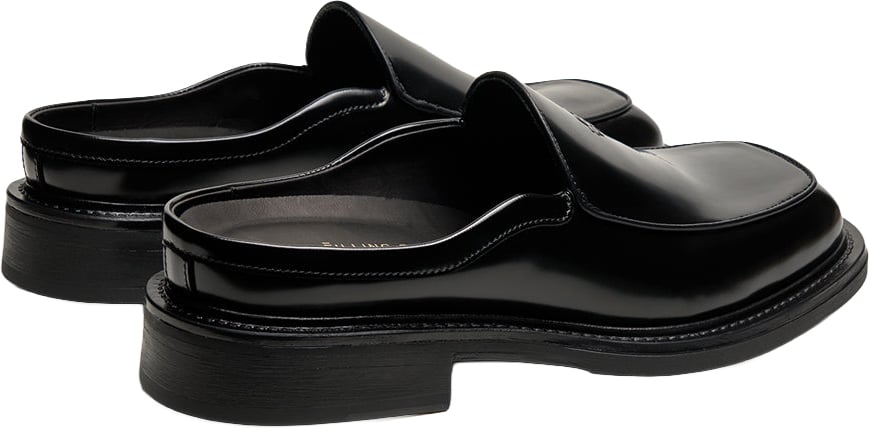 Filling Pieces Square Mule Polido Black Zwart
