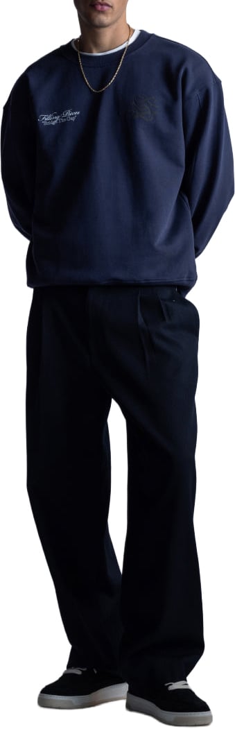 Filling Pieces Sweatshirt Bridge the Gap Maritime Blue Blauw
