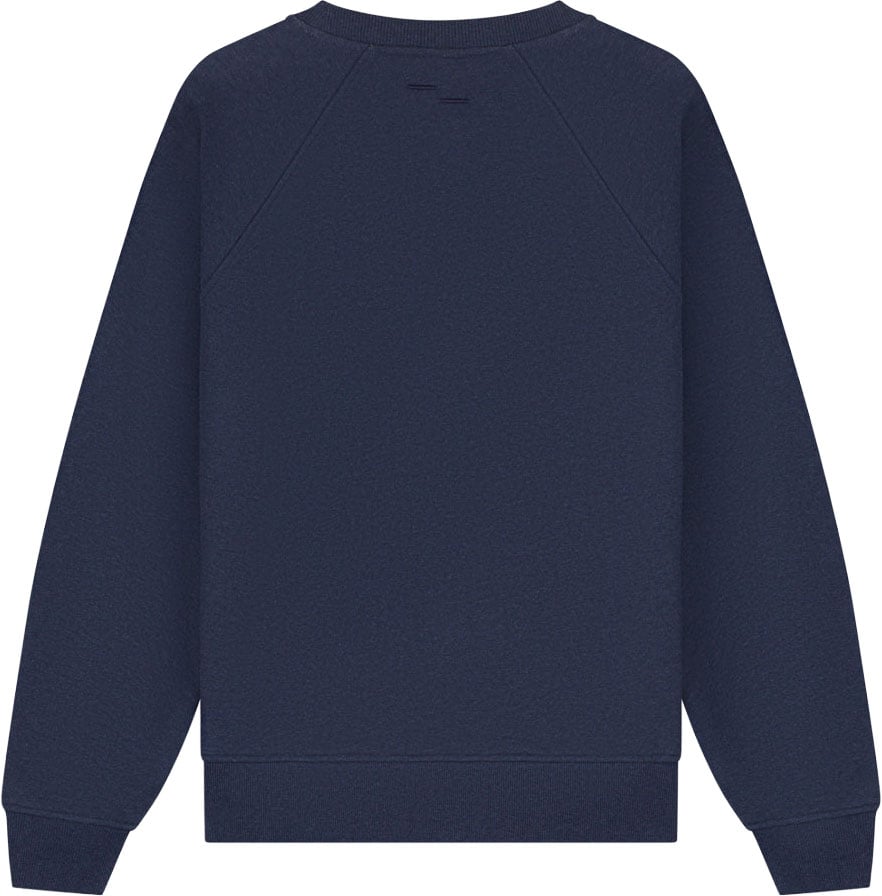 Filling Pieces Sweatshirt Embroidered Knot Melange Navy Blauw