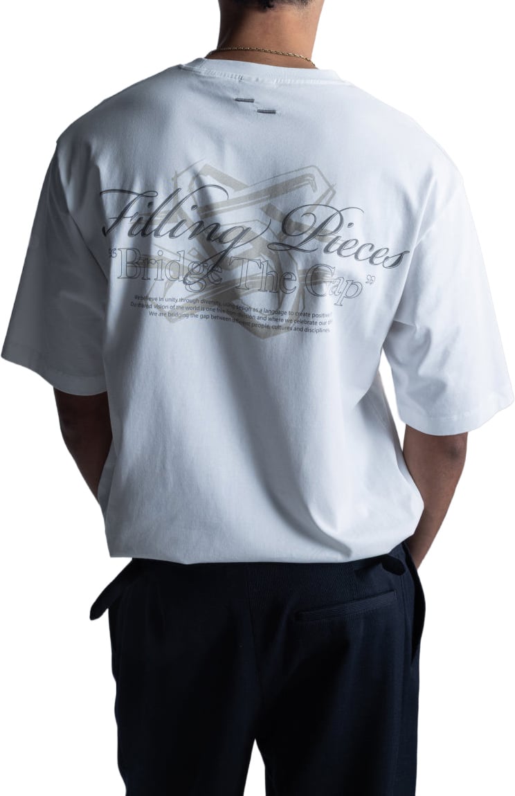 Filling Pieces T-Shirt Boxy Bridge the Gap White Wit