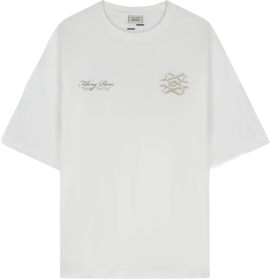 Filling Pieces T-Shirt Boxy Bridge the Gap White Wit