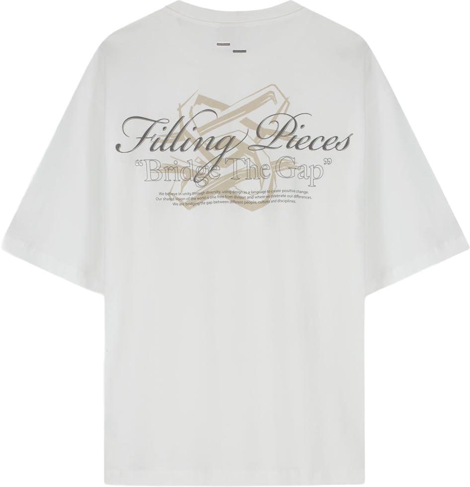 Filling Pieces T-Shirt Boxy Bridge the Gap White Wit