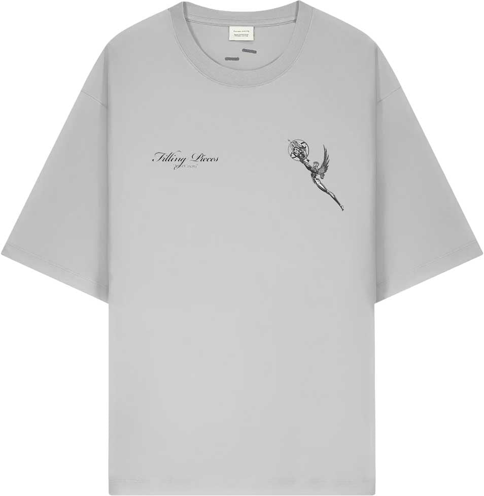 Filling Pieces T-Shirt Boxy Chrome Trophy Antarctica Grijs