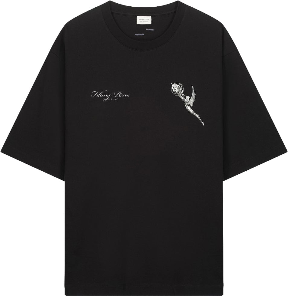 Filling Pieces T-Shirt Boxy Chrome Trophy Black Zwart
