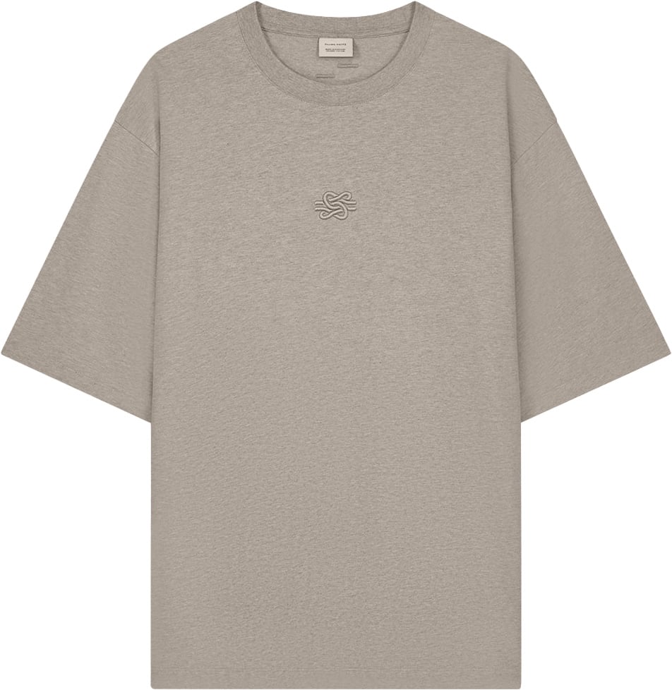 Filling Pieces T-Shirt Boxy Embroidered Melange Pure Divers