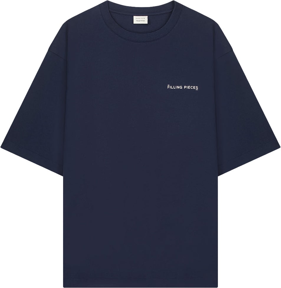 Filling Pieces T-Shirt Boxy Maritime Blue Blauw