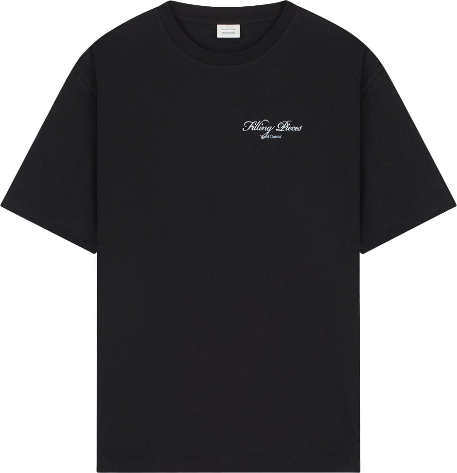 Filling Pieces T-Shirt Cinema Black Zwart