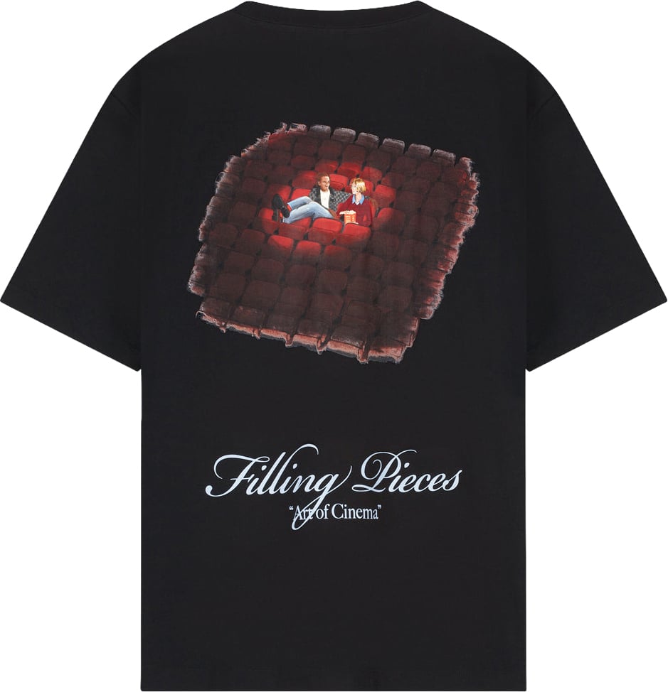 Filling Pieces T-Shirt Cinema Black Zwart