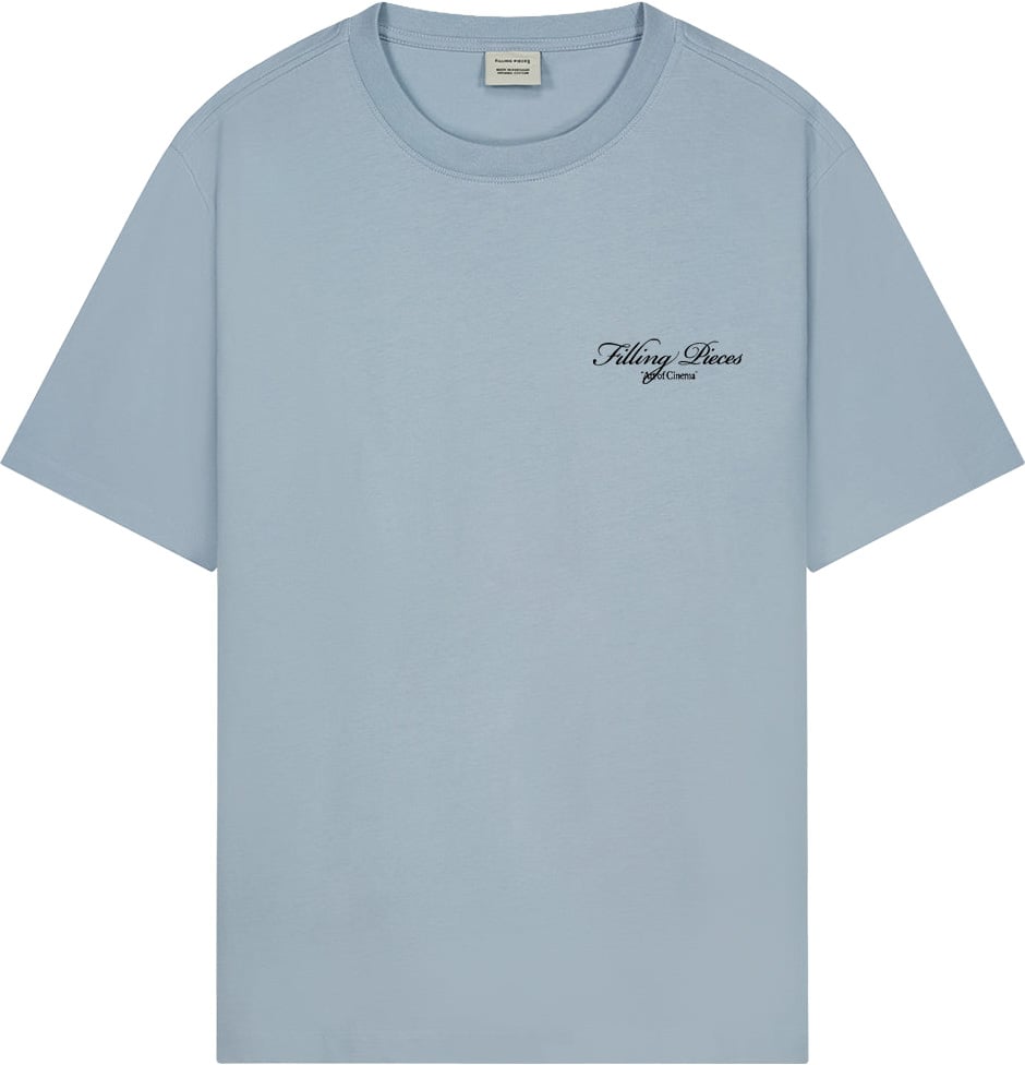 Filling Pieces T-Shirt Cinema Celestial Blue Blauw