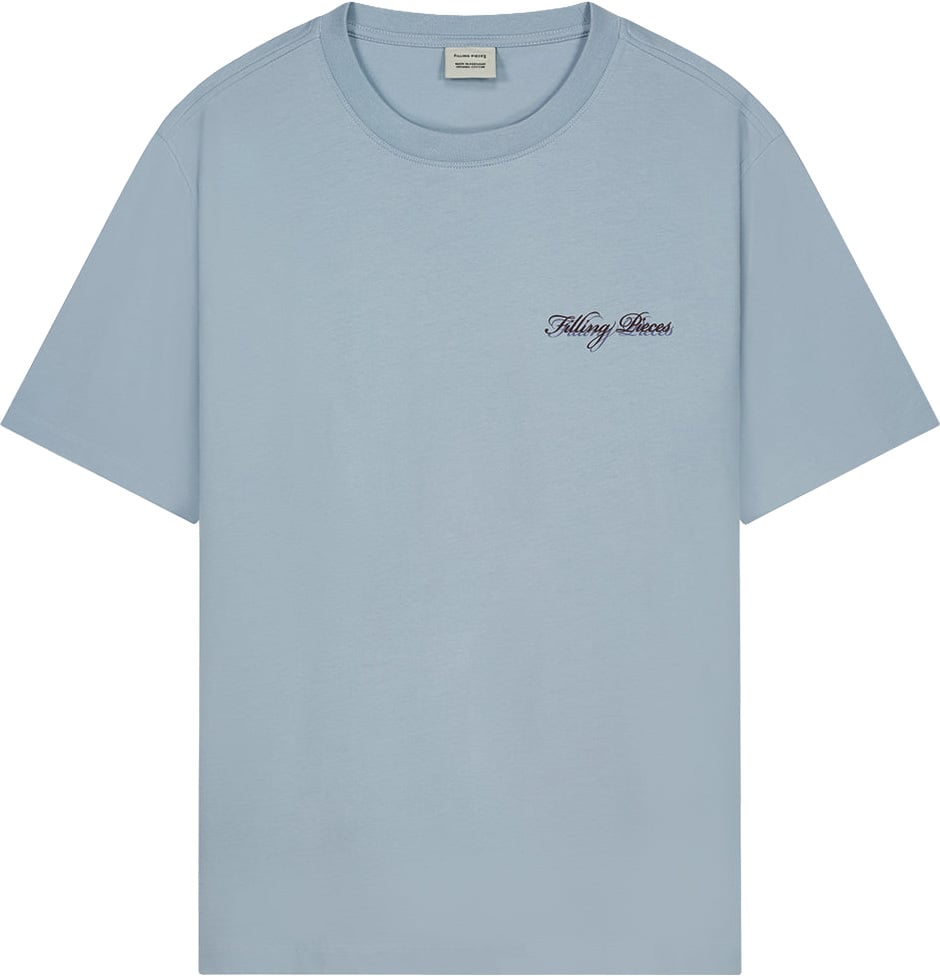 Filling Pieces T-Shirt Director Celestial Blue Blauw
