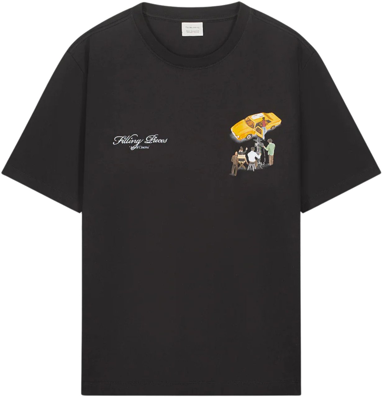 Filling Pieces Filling Pieces 422620500360 T-shirts Zwart T-shirt Film Set Zwart