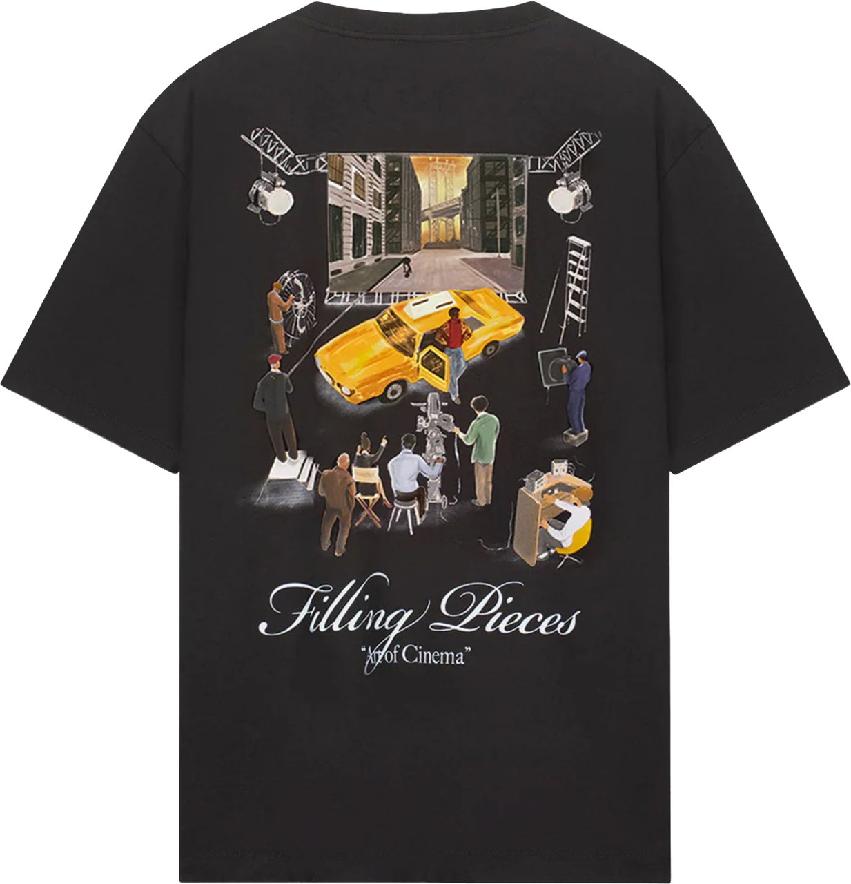 Filling Pieces Filling Pieces 422620500360 T-shirts Zwart T-shirt Film Set Zwart