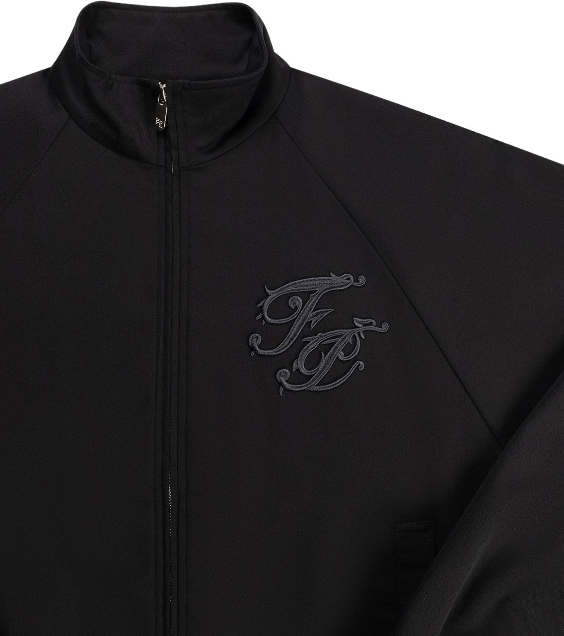 Filling Pieces Track Jacket Raglan Black Zwart